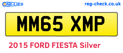 MM65XMP are the vehicle registration plates.