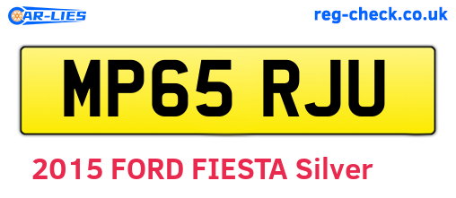 MP65RJU are the vehicle registration plates.
