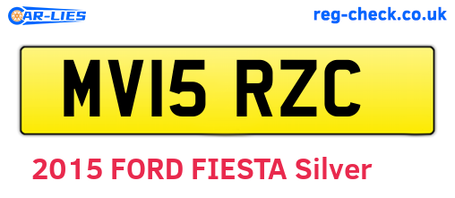 MV15RZC are the vehicle registration plates.