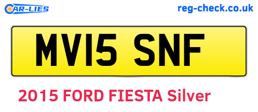 MV15SNF are the vehicle registration plates.