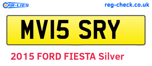MV15SRY are the vehicle registration plates.