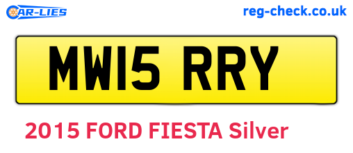 MW15RRY are the vehicle registration plates.