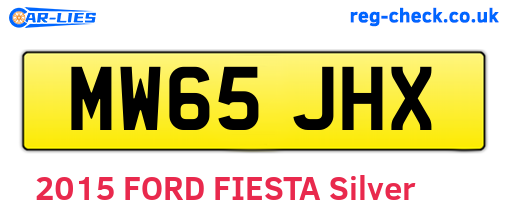 MW65JHX are the vehicle registration plates.