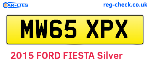 MW65XPX are the vehicle registration plates.