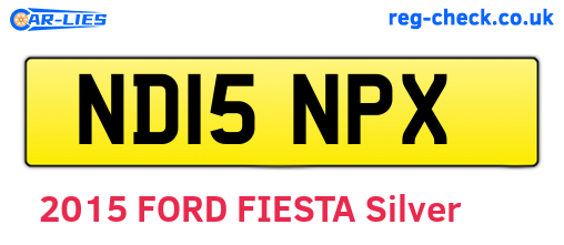 ND15NPX are the vehicle registration plates.