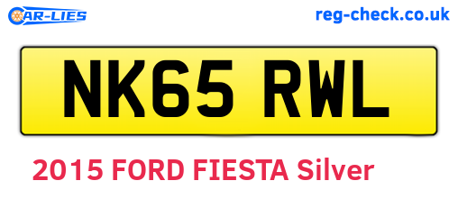 NK65RWL are the vehicle registration plates.