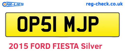 OP51MJP are the vehicle registration plates.