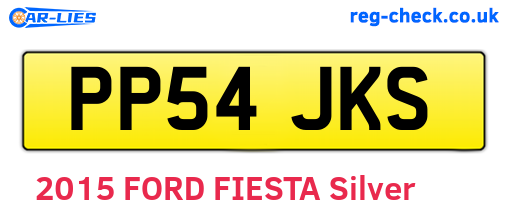 PP54JKS are the vehicle registration plates.