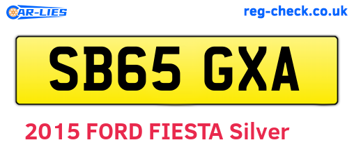 SB65GXA are the vehicle registration plates.