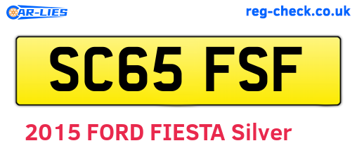 SC65FSF are the vehicle registration plates.