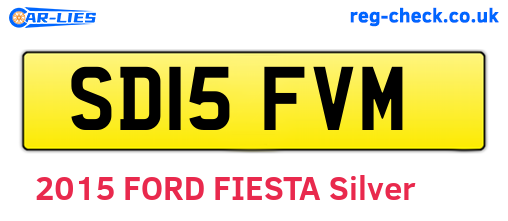 SD15FVM are the vehicle registration plates.