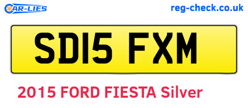 SD15FXM are the vehicle registration plates.