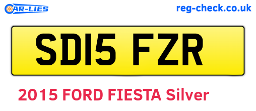 SD15FZR are the vehicle registration plates.