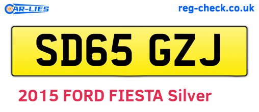 SD65GZJ are the vehicle registration plates.