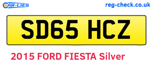 SD65HCZ are the vehicle registration plates.