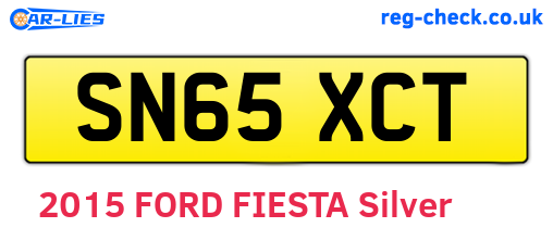 SN65XCT are the vehicle registration plates.