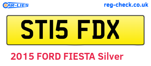 ST15FDX are the vehicle registration plates.