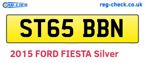 ST65BBN are the vehicle registration plates.