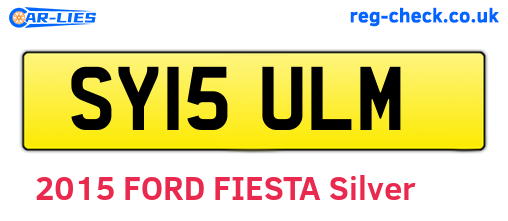 SY15ULM are the vehicle registration plates.