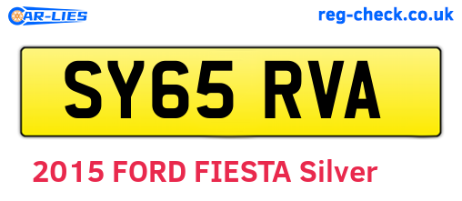 SY65RVA are the vehicle registration plates.