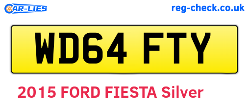 WD64FTY are the vehicle registration plates.