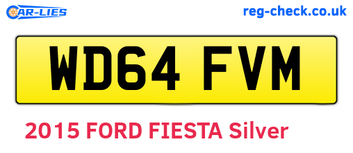 WD64FVM are the vehicle registration plates.
