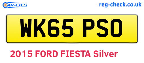 WK65PSO are the vehicle registration plates.