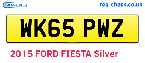 WK65PWZ are the vehicle registration plates.