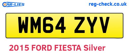 WM64ZYV are the vehicle registration plates.