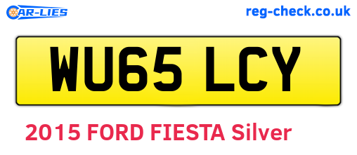 WU65LCY are the vehicle registration plates.