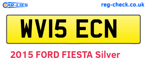 WV15ECN are the vehicle registration plates.