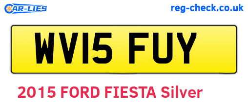 WV15FUY are the vehicle registration plates.
