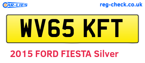 WV65KFT are the vehicle registration plates.