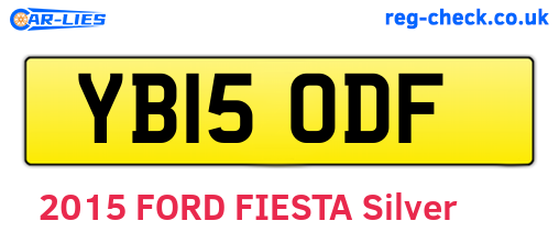 YB15ODF are the vehicle registration plates.