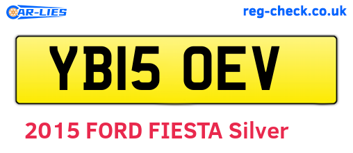 YB15OEV are the vehicle registration plates.