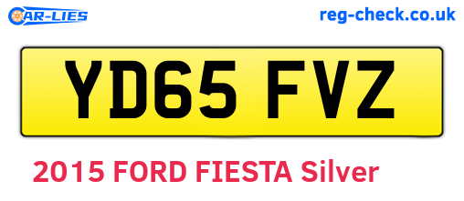 YD65FVZ are the vehicle registration plates.