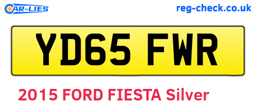 YD65FWR are the vehicle registration plates.