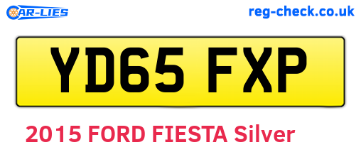 YD65FXP are the vehicle registration plates.