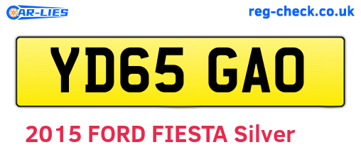 YD65GAO are the vehicle registration plates.
