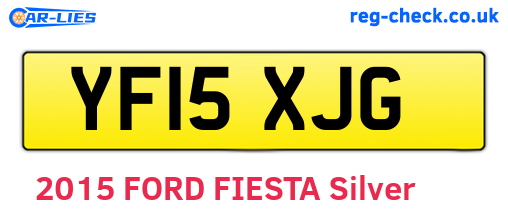YF15XJG are the vehicle registration plates.