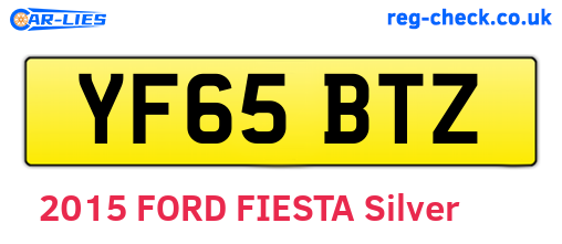 YF65BTZ are the vehicle registration plates.