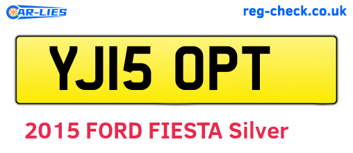 YJ15OPT are the vehicle registration plates.