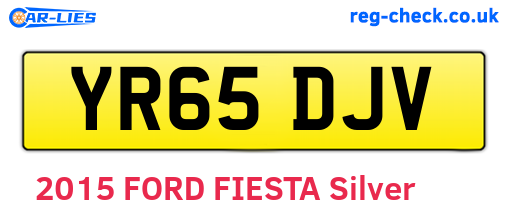 YR65DJV are the vehicle registration plates.
