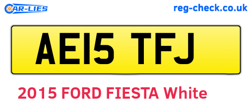 AE15TFJ are the vehicle registration plates.