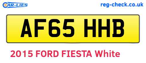 AF65HHB are the vehicle registration plates.