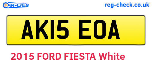 AK15EOA are the vehicle registration plates.