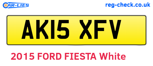 AK15XFV are the vehicle registration plates.