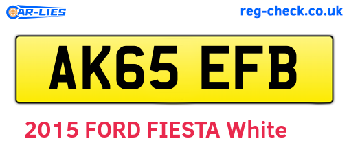 AK65EFB are the vehicle registration plates.