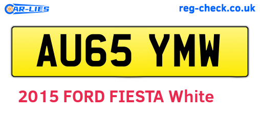 AU65YMW are the vehicle registration plates.