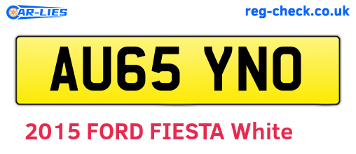 AU65YNO are the vehicle registration plates.